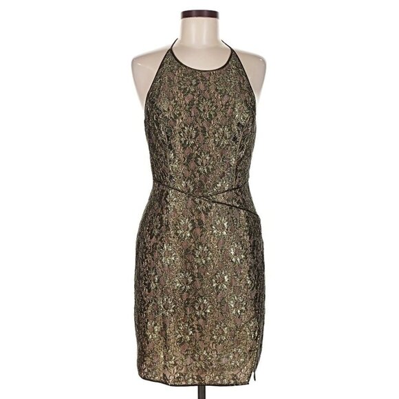 ASO CAROLINE FORBES THE VAMPIRE DIARIES TVD Dress Gold Lace Dress RARE - Picture 8 of 12